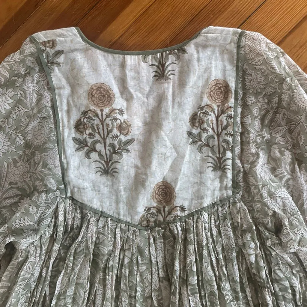 Daughters of India NWT Diya Mini Dress in Pistachio Size L Green Size L - Image 7