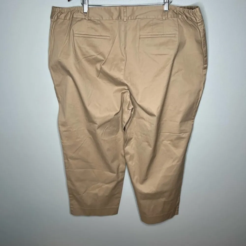 NEW Talbots plus size the perfect crop curvy fit tan brown career size 24W - Image 4