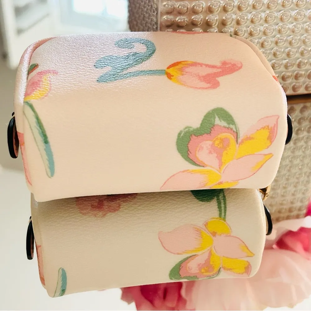 Floral Small Boxy Cosmetic Case NWT - Image 5