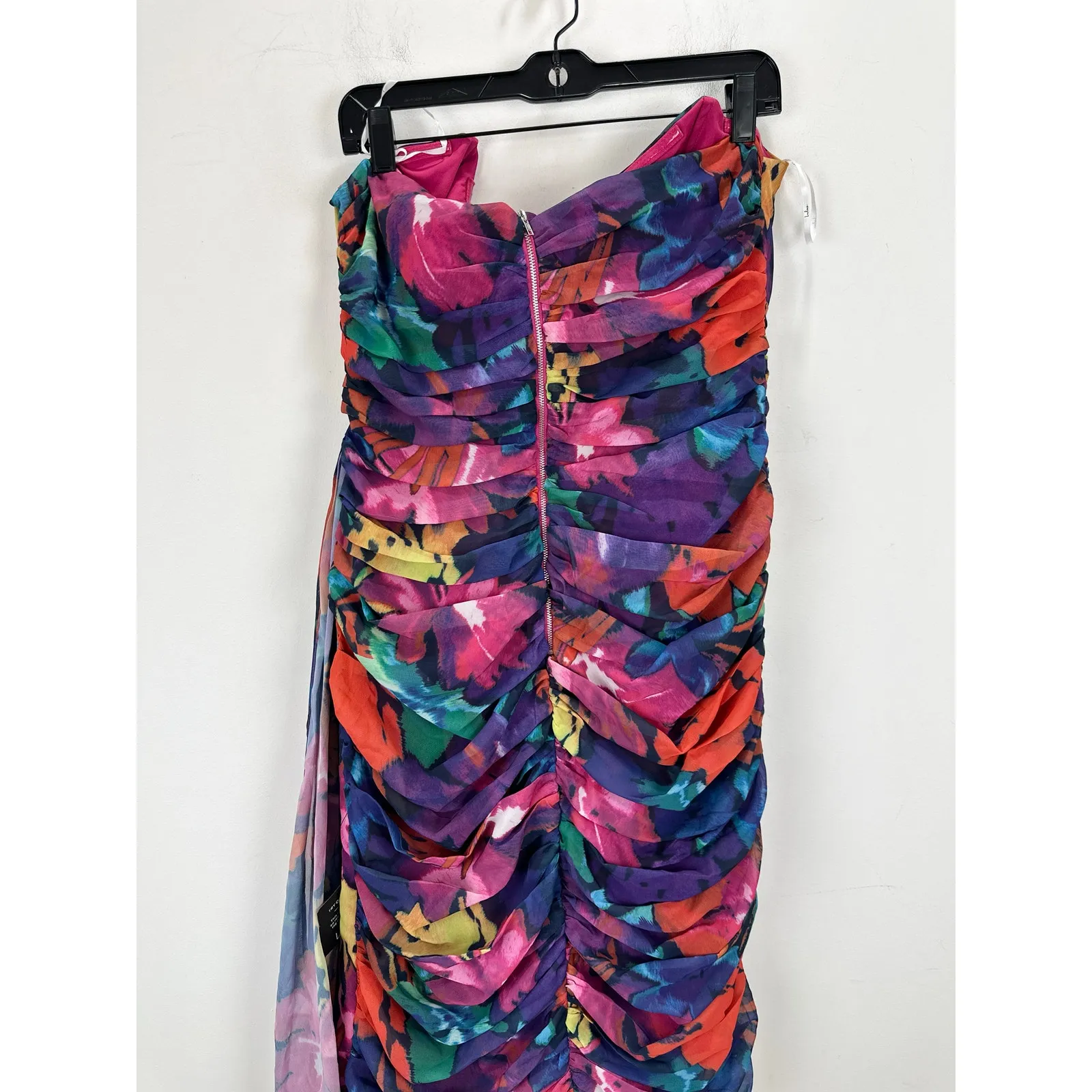 Lulus Uncommon Aesthetic Black Floral Strapless Bodycon Midi Dress Party XL NWT - Image 7