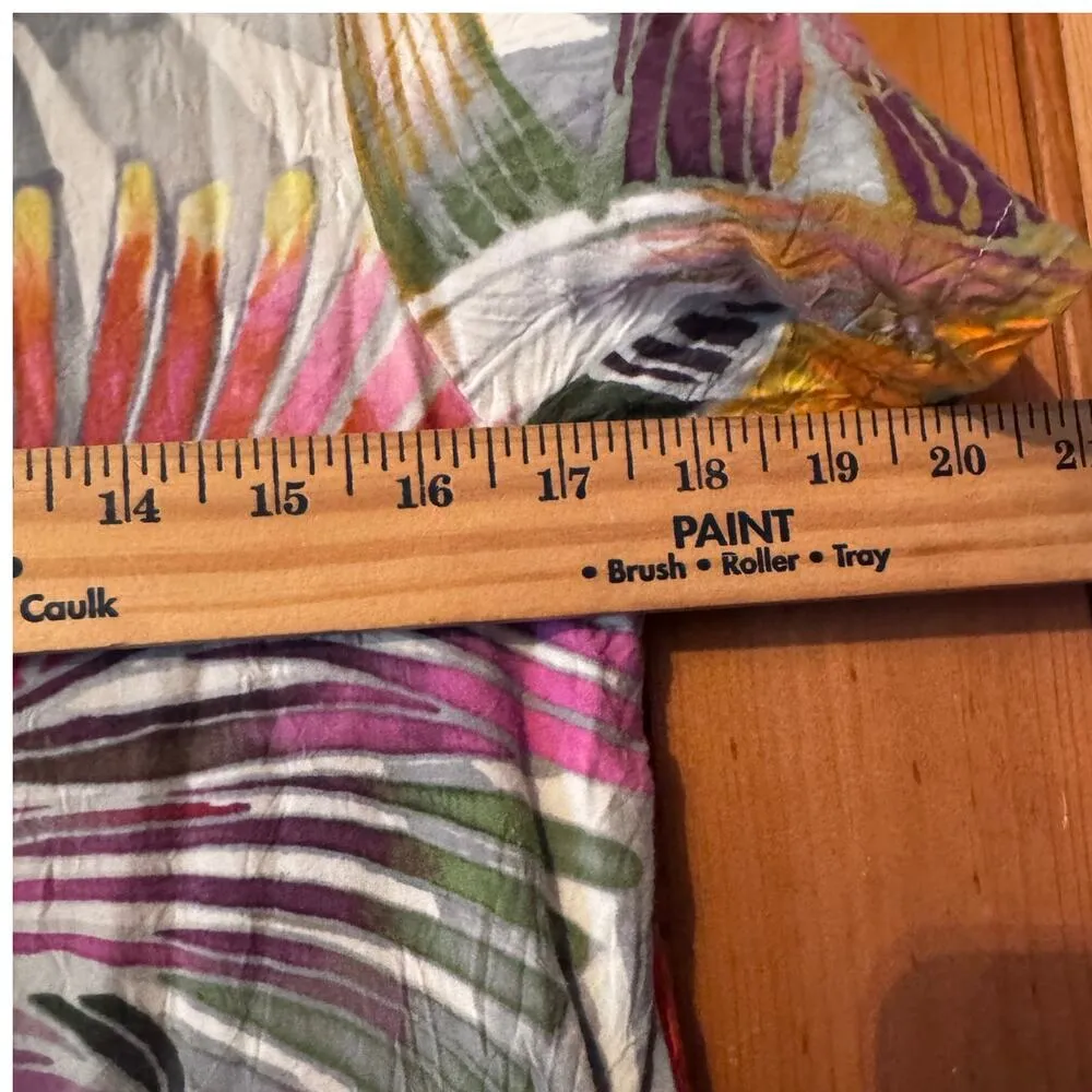 Vintage Jams World Hattie tropical print classic spun rayon dress M - Image 5