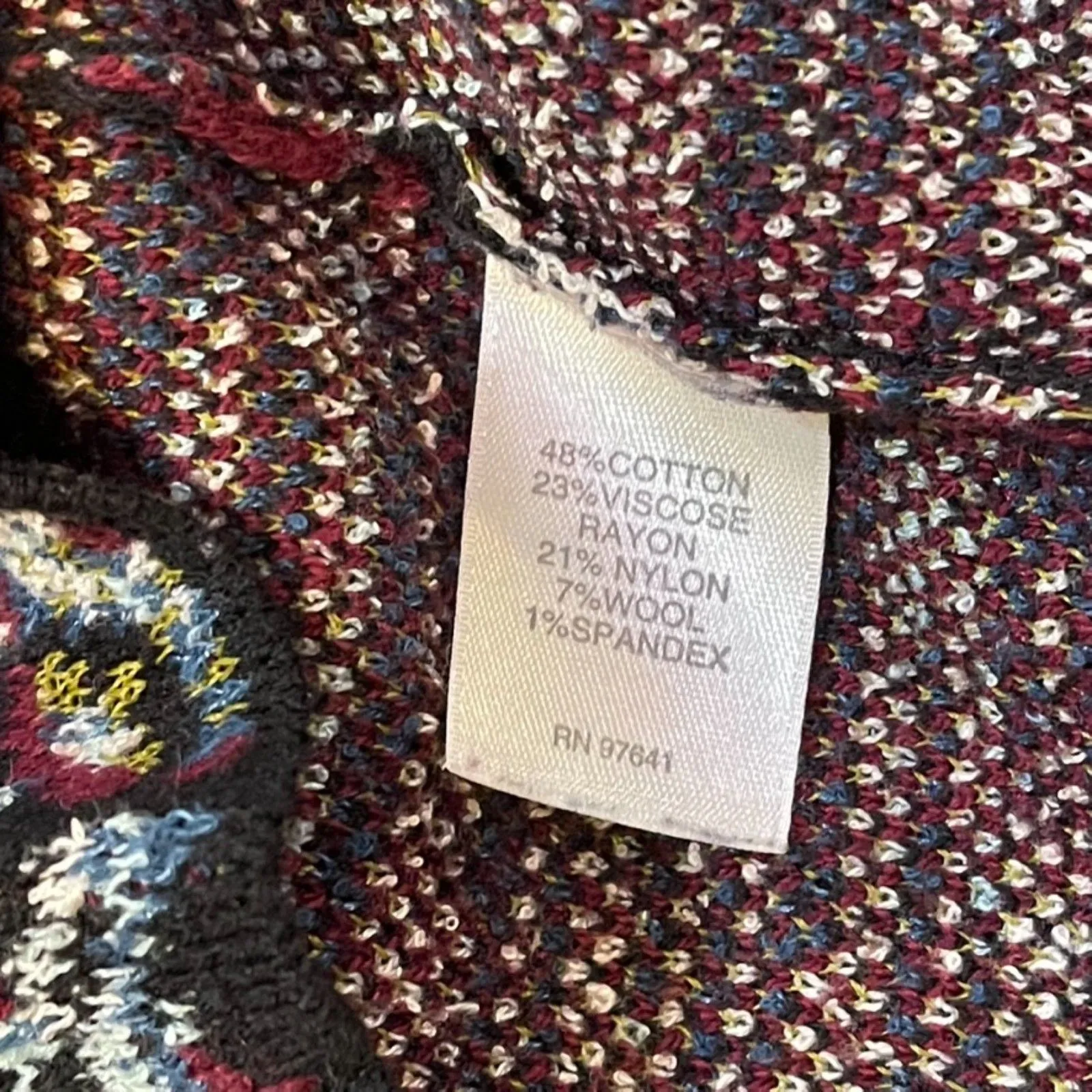 J. Jill | Jacquard Tapestry Relaxed Pullover Sweater | Medium Red - Image 9