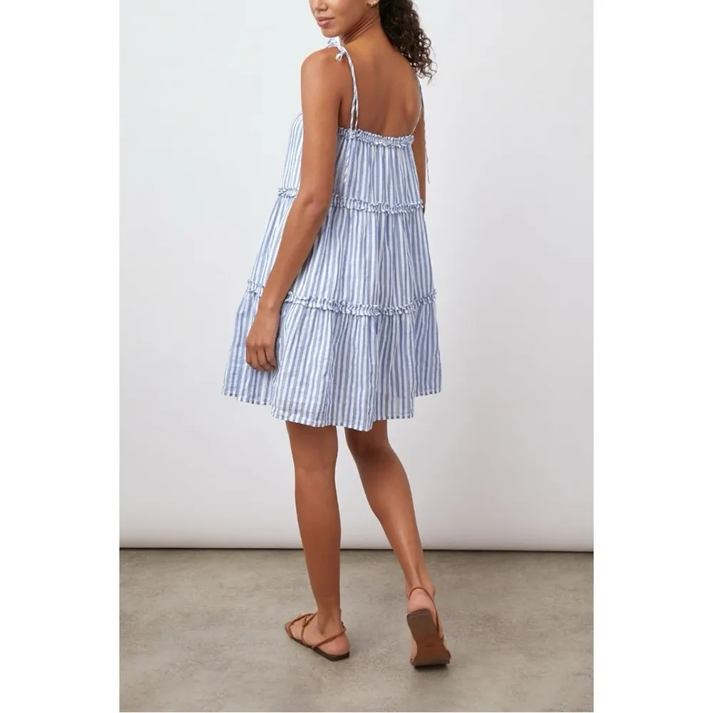 Rails Caralyn Dress Lighthouse Stripe Size Large Preppy Summer Babydoll Coastal - Image 8