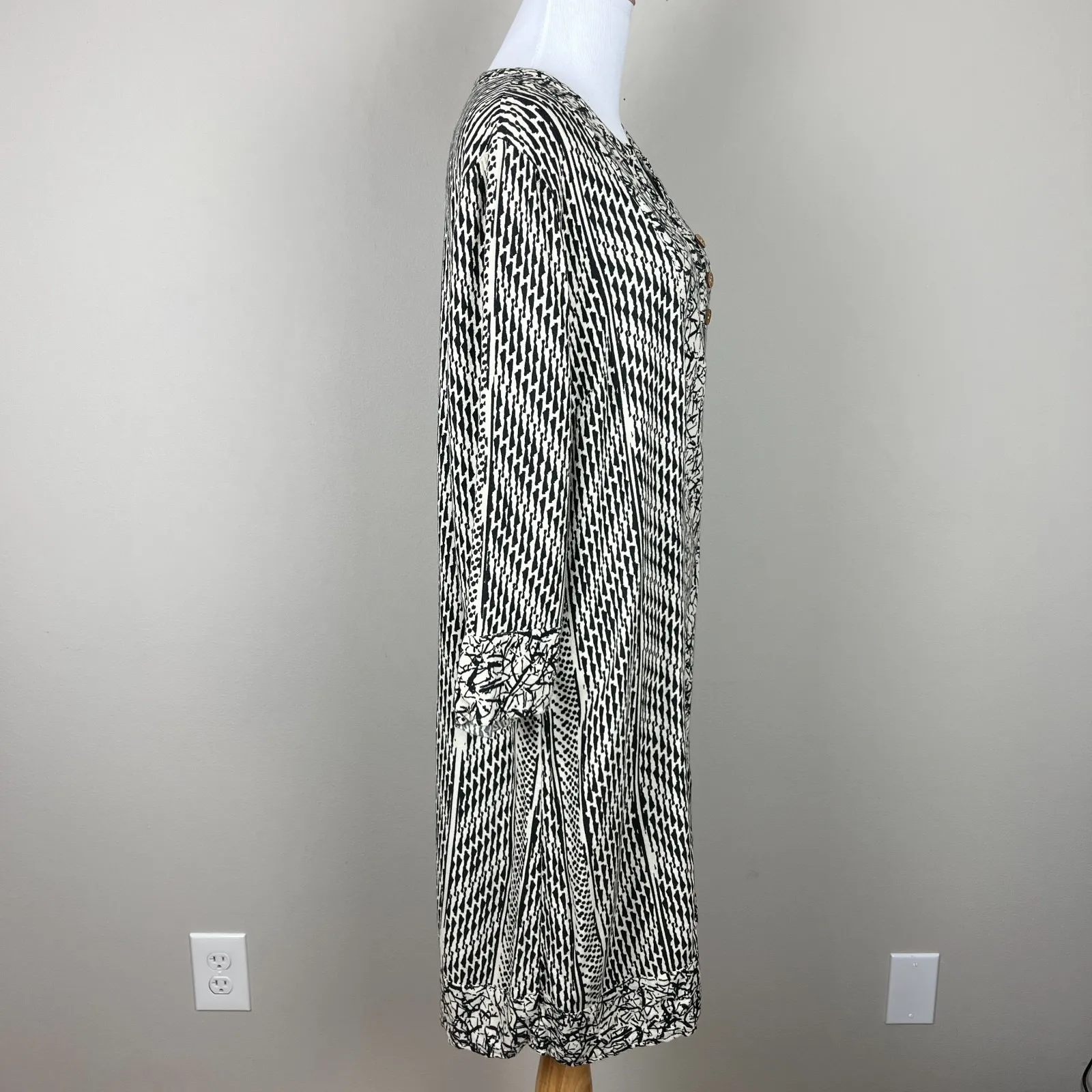 Soft Surroundings Raven Shift Dress Womens Large Black Boho Beachy Career Travel - Image 5