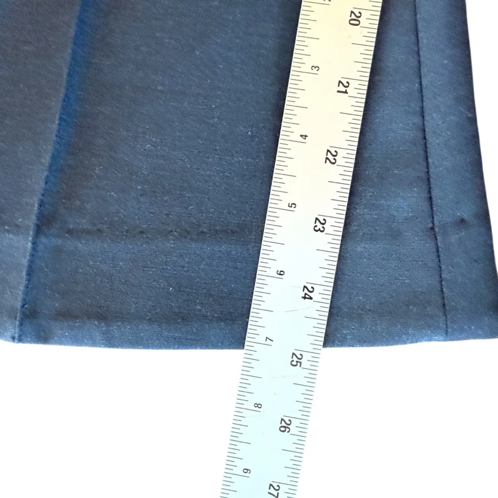 ELLERY Trousers Wool Blend Vent Back Flare Leg Cropped Wide Navy Women’s size 2 Blue - Image 16