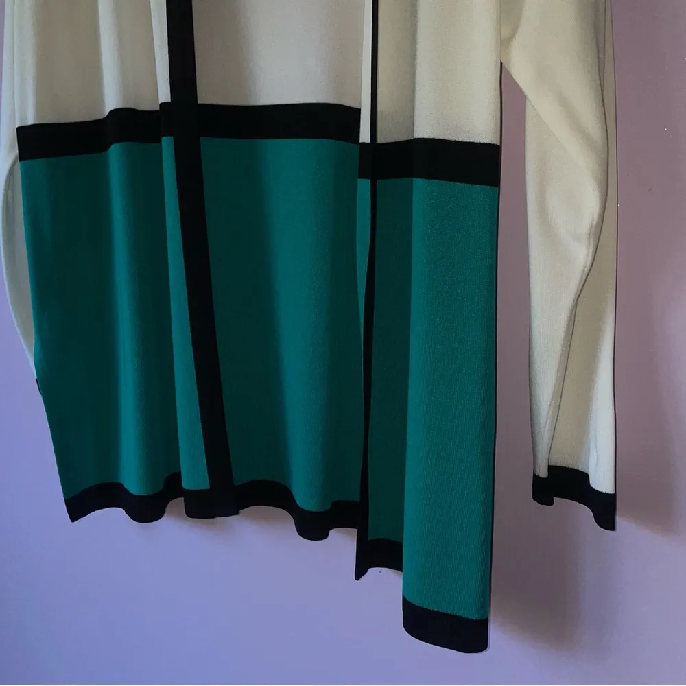 Misook 2X Colorblock Cardigan Knit Sweater Jacket Quiet Luxury Old Money - Image 4