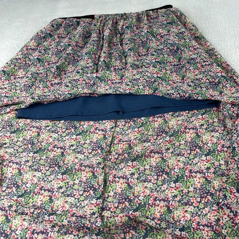 Princess Vera Wang Skirt Womens M Blue Multi Ditsy Floral High Low Fairy Cottage Size M - Image 10