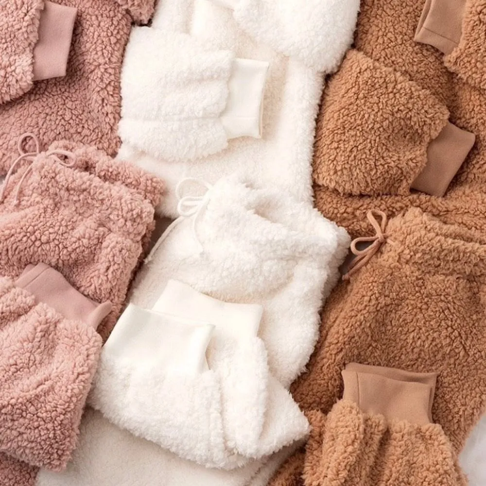 Teddy Bear Sherpa Joggers - Image 4