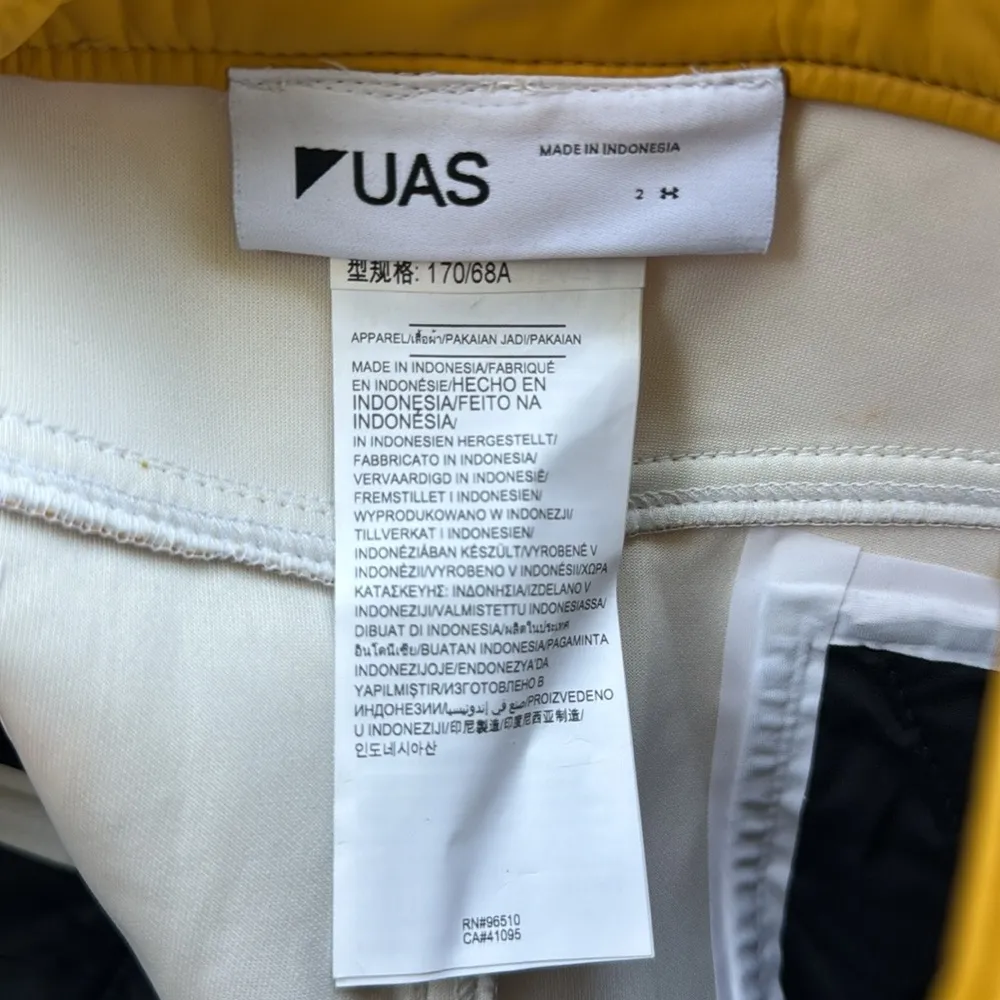 Under Armour UAS Rain Faux Leather Tennis Skirt Mustard Yellow 2 - Image 8