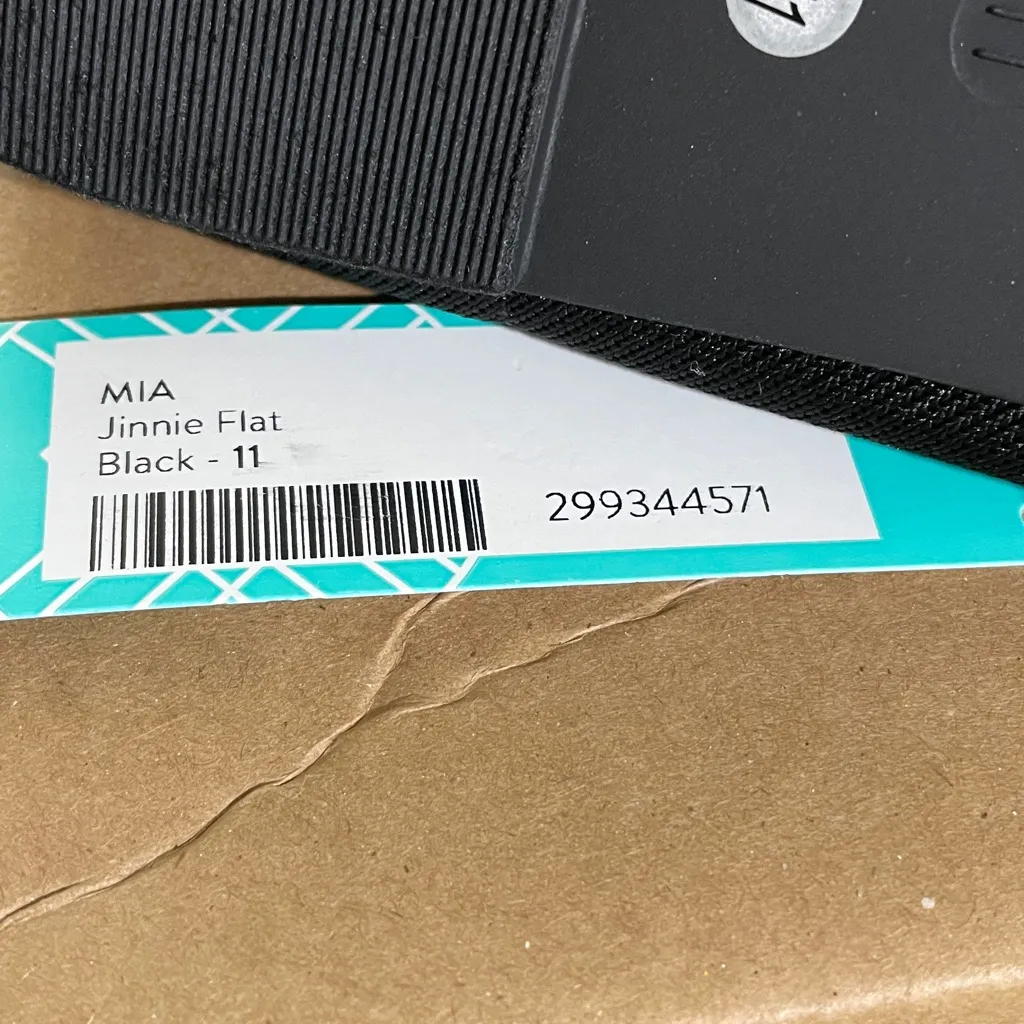 Mia Fabric Jinnie Ballet Flats Shoes Bow Tie Black Sz 11 New with tag - Image 6