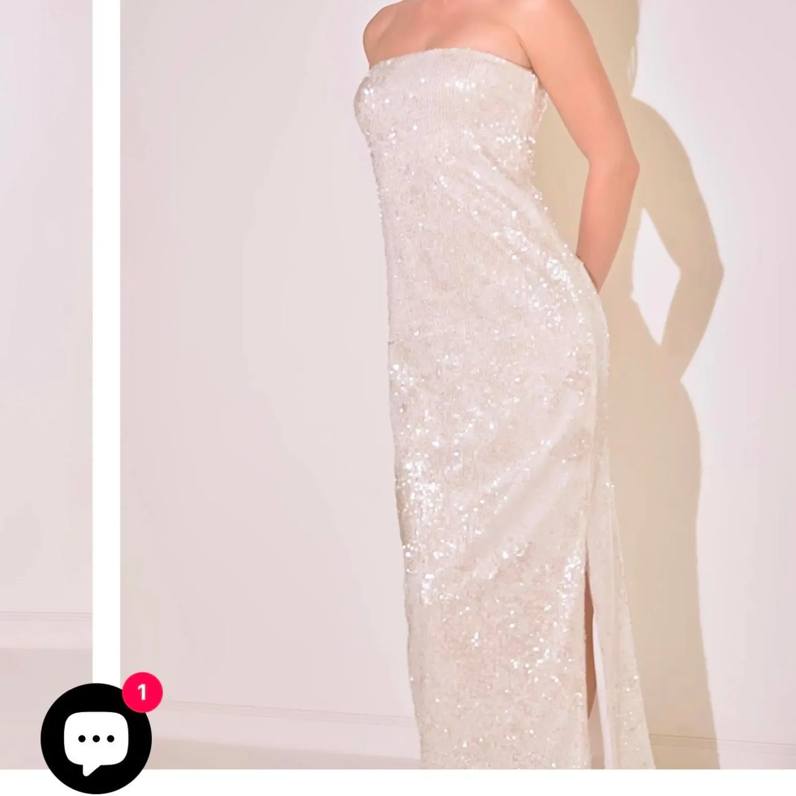 Strapless sequin maxi dress the - Image 7