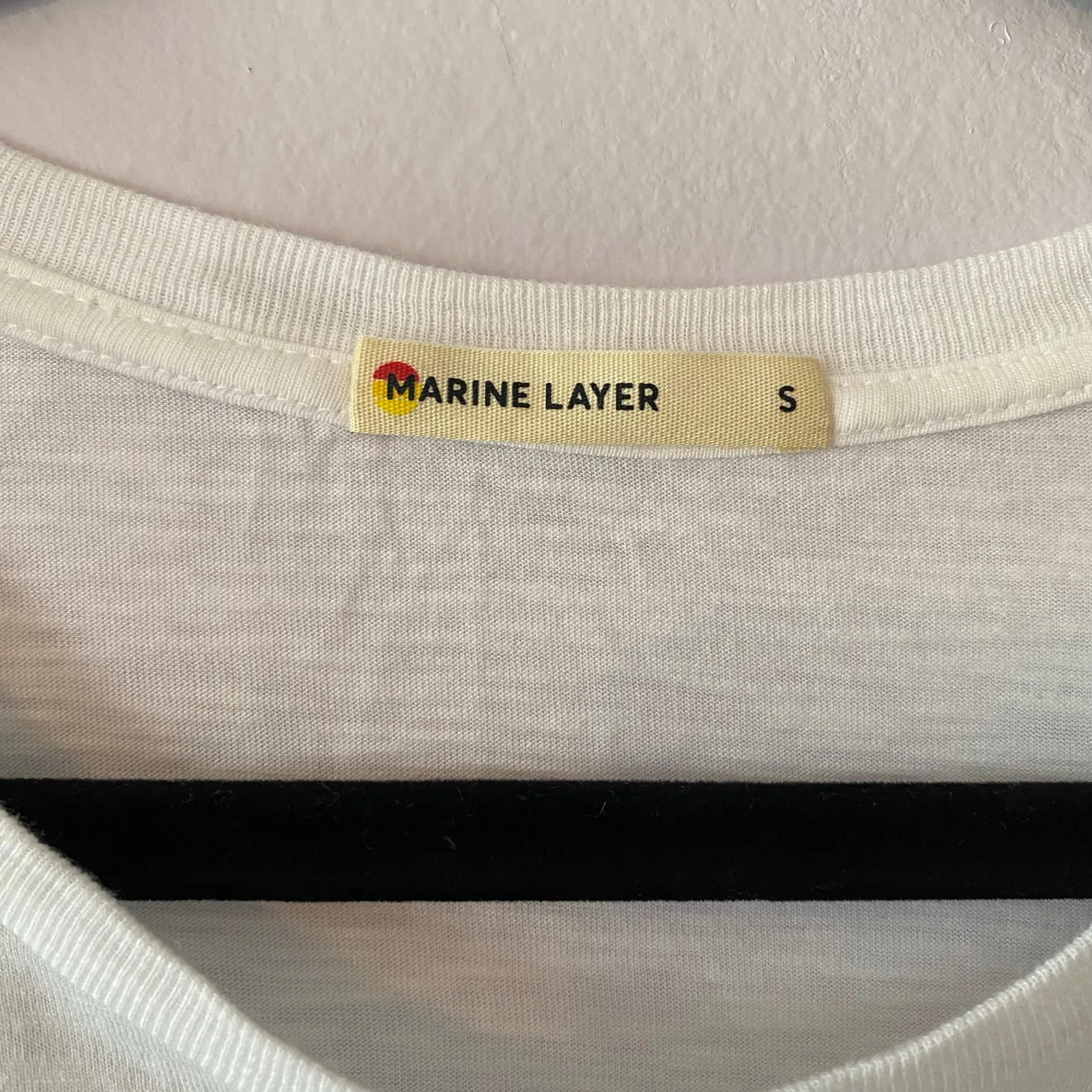 Marine Layer White Crewneck Lightweight Shirt T-Shirt Tee Women's size Small - Image 2