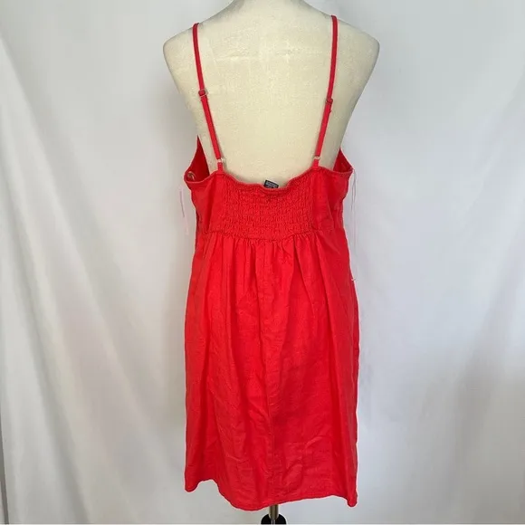 NWT Wild‎ Fable Womens Linen Blend Sundress Size XXL Bodycon Coral Orange - Image 10