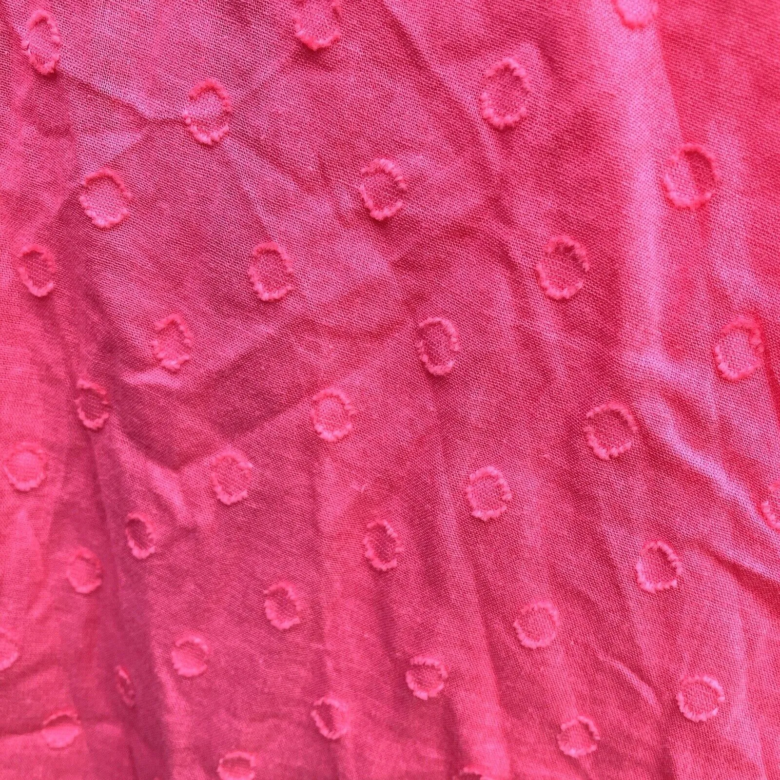 Maxi Dress Size 4 R. Yiposha Smocked Waist Salmon Pink Swiss Dots NWT - Image 7