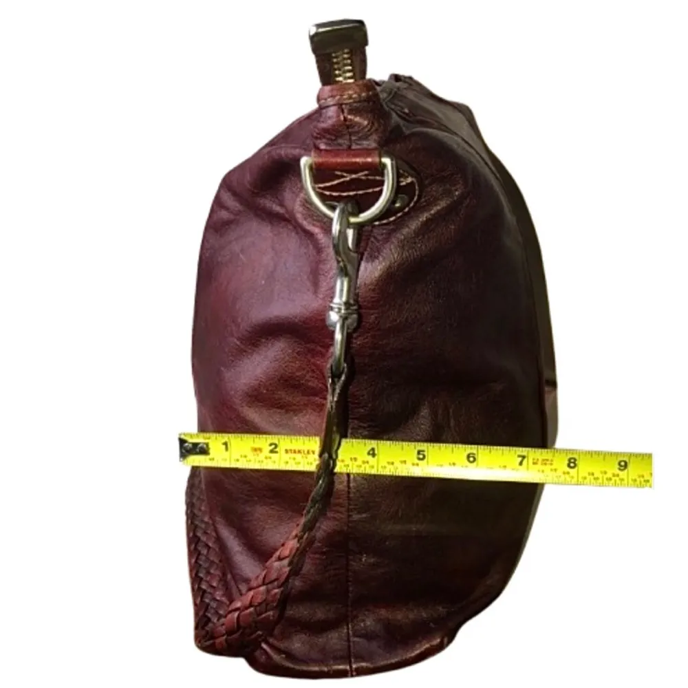GUCCI Supreme Wine Leather Oversized Top Zip Crossbody Shoulder Bag w/ DUST BAG - Image 12