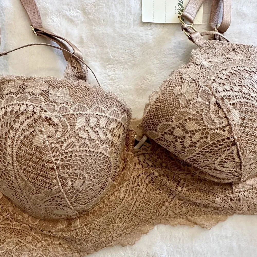 NWT Aerie Real Power Paisley Lace Strappy Balconette Bra - 36C - Image 3