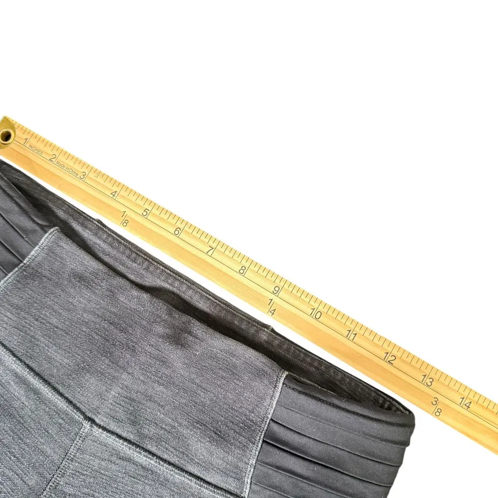 Lululemon Aphrodite Crop Black‎ Slub Denim Black Leggings Size 6 Yoga W6825S - Image 10