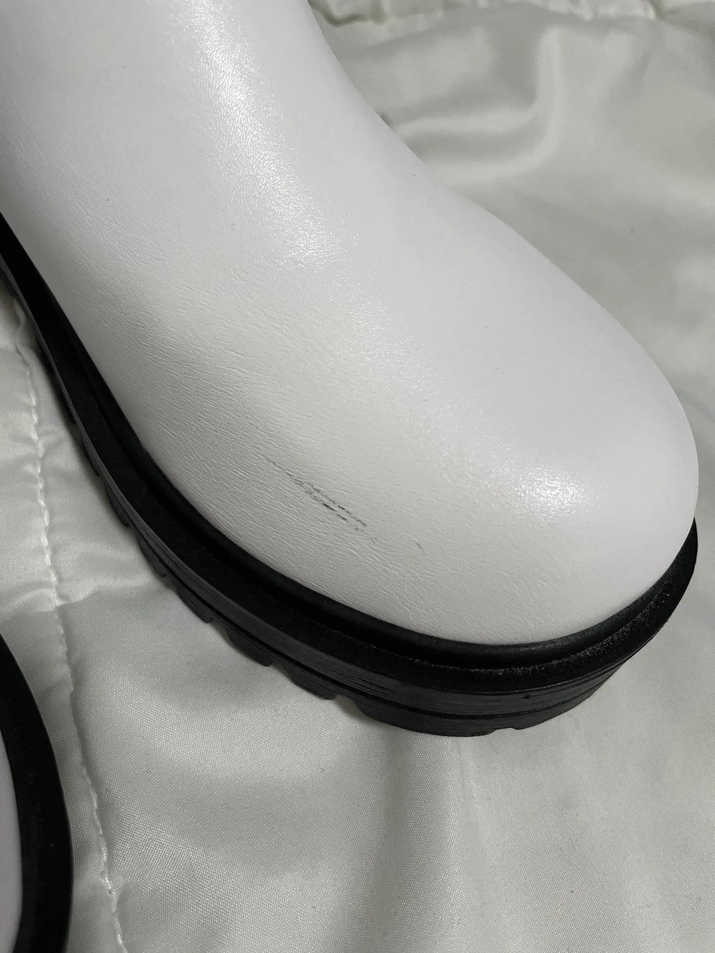 White Booties Size 9 - Image 3