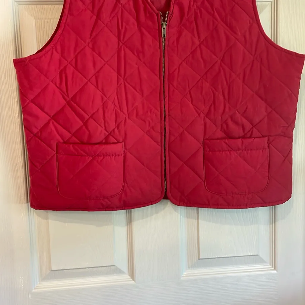 G.H. Bass & Co Women’s L Dark Red Cotton Pocket Front V - Image 2