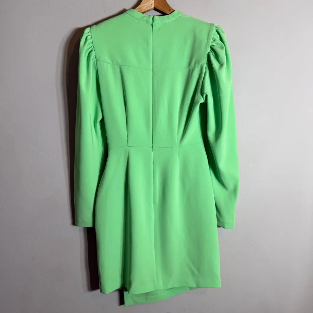 A.L.C. Cady Jane Long Sleeve Asymmetrical Mini Dress Womens 2 Green Cocktail NWT - Image 11