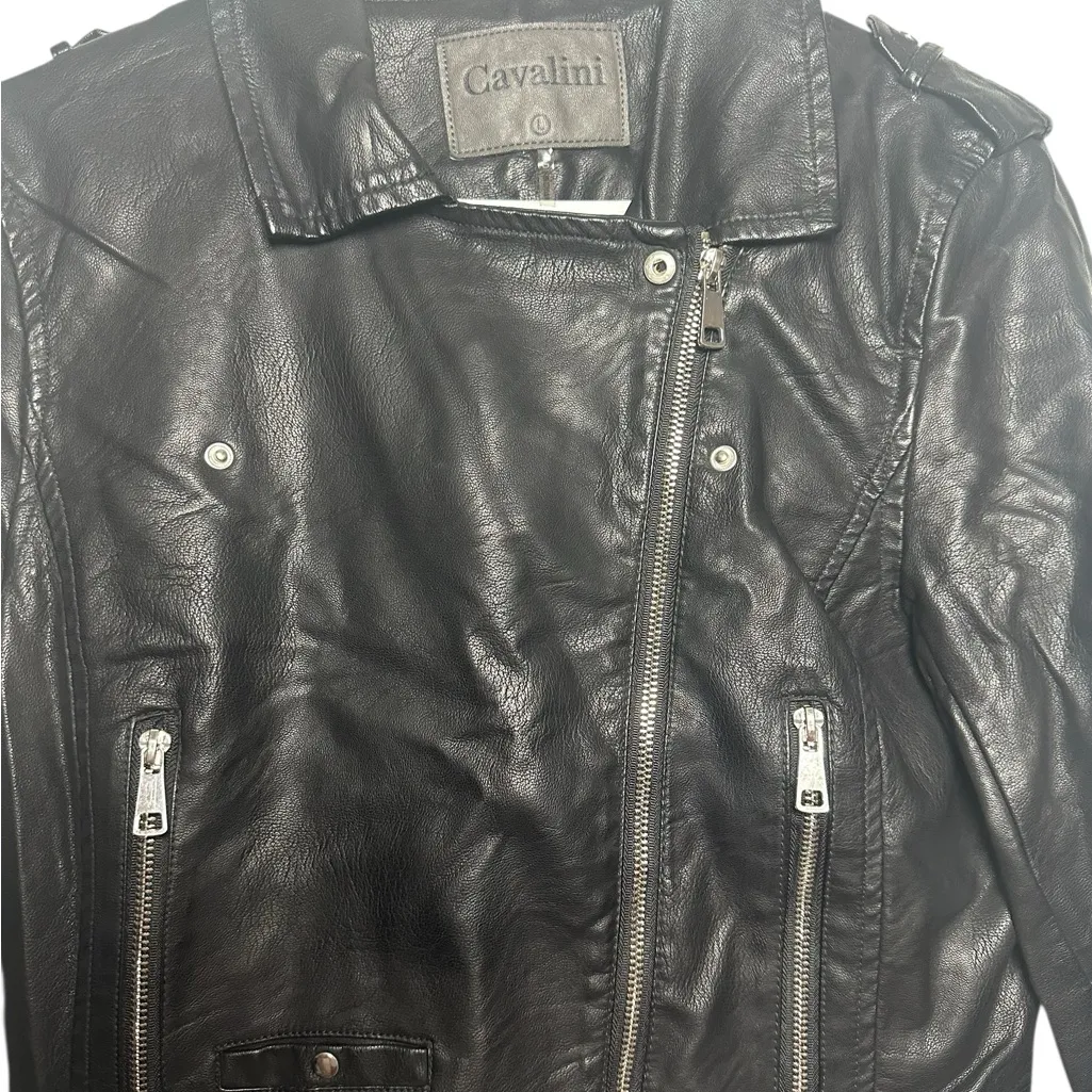 Cavalini Women's Sleek Black Leather Jacket - Image 3
