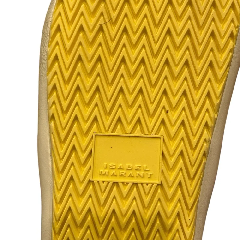 Isabel Marant Women's Niloo Flat Sandals Yellow 9.5 40.5 yellow green platform - Image 5