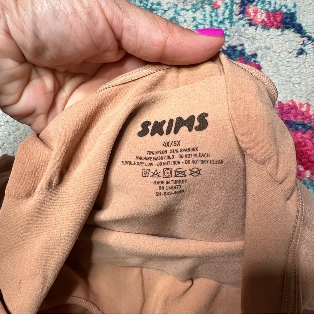 Skims Seamless Sculpt Midthigh Bodysuit in Ochre - Image 8