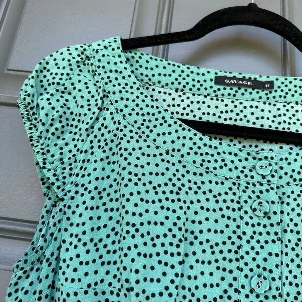 Savage women’s Green polka dot midi dress​ in size small - Image 4