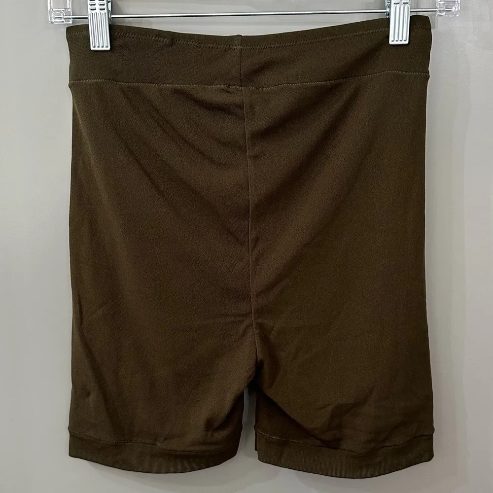 NWOT Intimately Free People Green Ribbed Sheer Biker Shorts Green Biker Shorts - Image 2