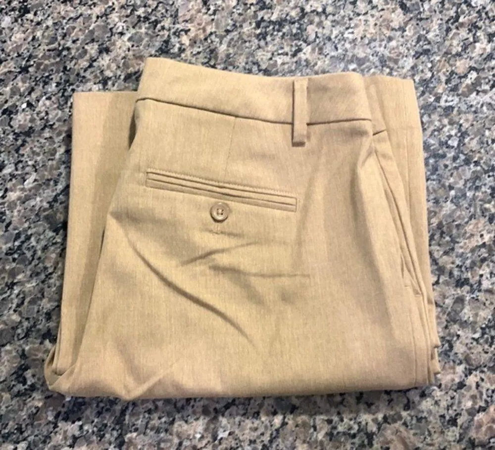 Gap Wide Leg Trouser Pants Tan Stretch Size 4A EUC #6779 - Image 4