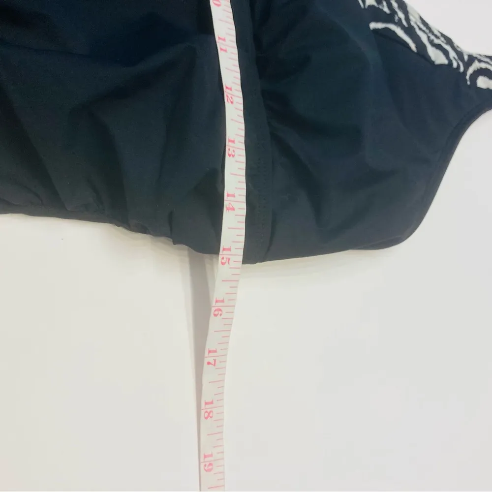 Love Your Assets Spanx Power Suit Swim One Piece Halter Size XL Black Zebra Trim - Image 5