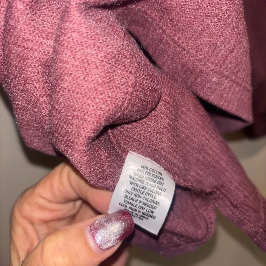 Wonderly Cowl Neck Knit Pullover XL Burgundy NWT - Image 8