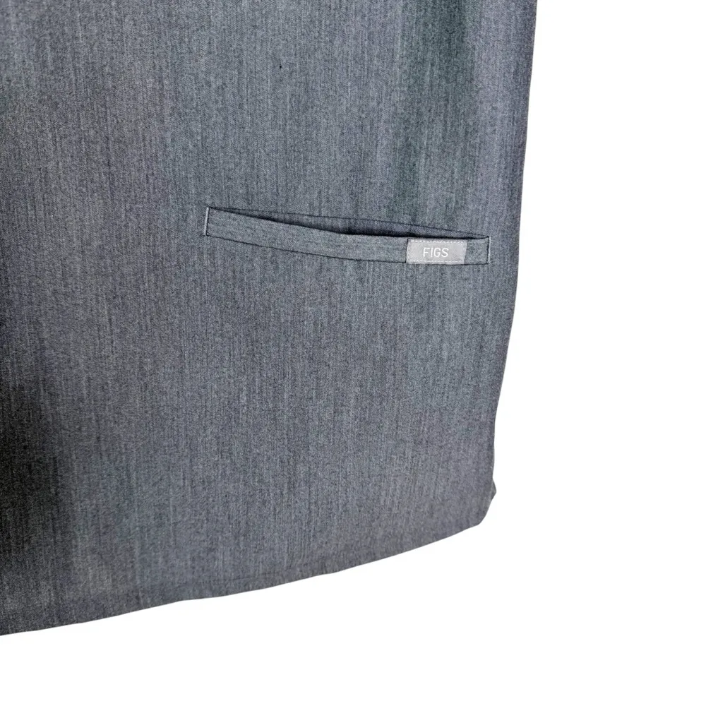 Figs Casma Three Pocket Scrub Top Gray Size S - Image 6