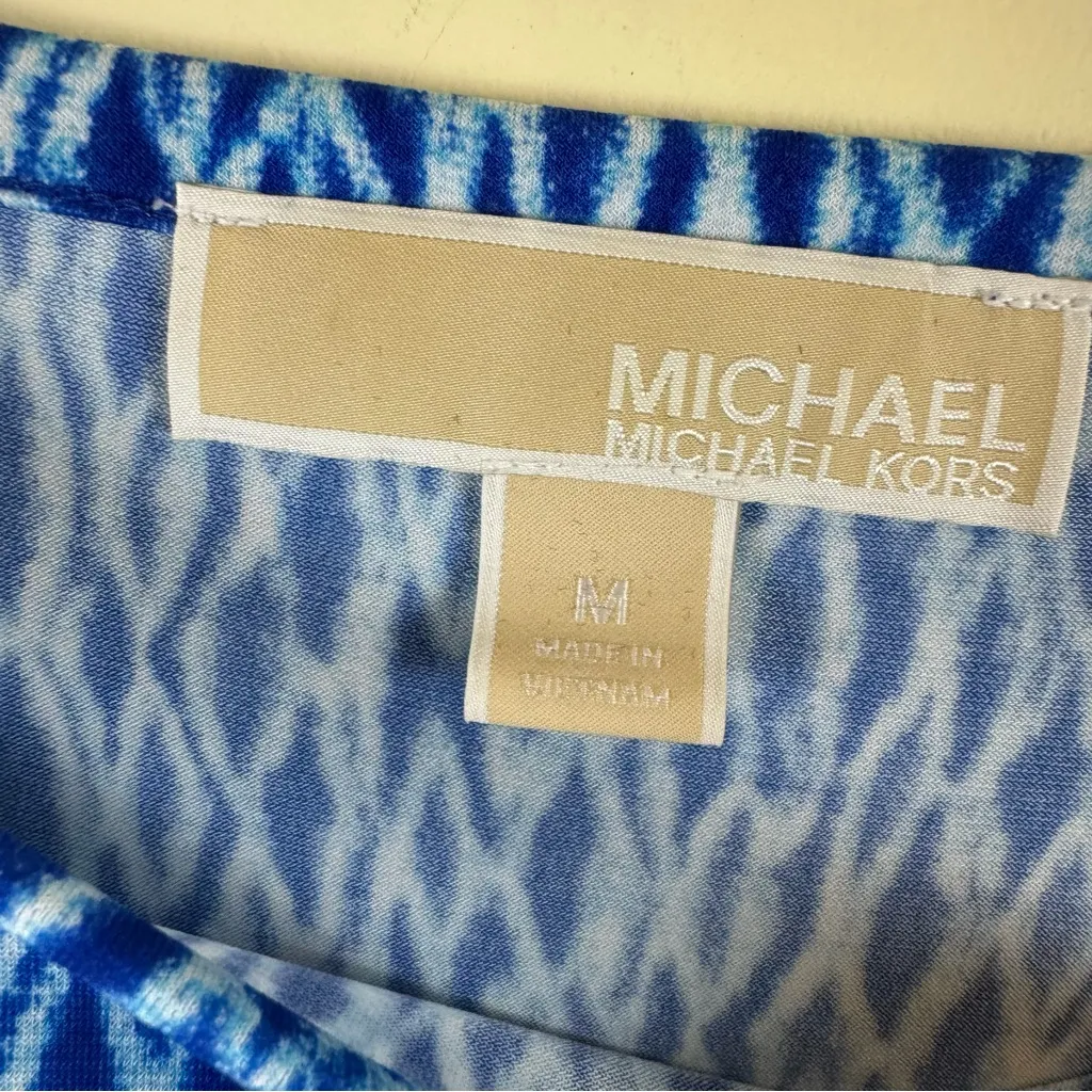 Michael Kors Long Sleeve Blue Shift Dress - Image 2