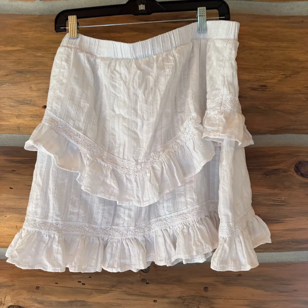 Time and Tru Ruffled White Skirt Size XXL - Image 3