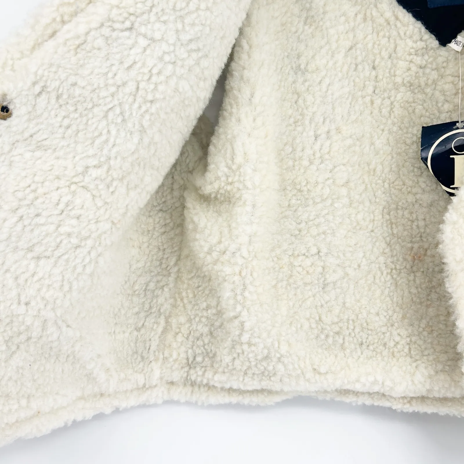 NWT I Am Womens Vintage Genuine Suede Sherpa Lined Plaid Flannel Vest Size M Blue Size M - Image 3