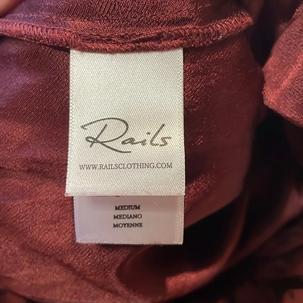 Rails- “Jet Rust Spotted” Wide Leg Jumpsuit Waist Cinch w/ Belt- Size Medium - Image 10