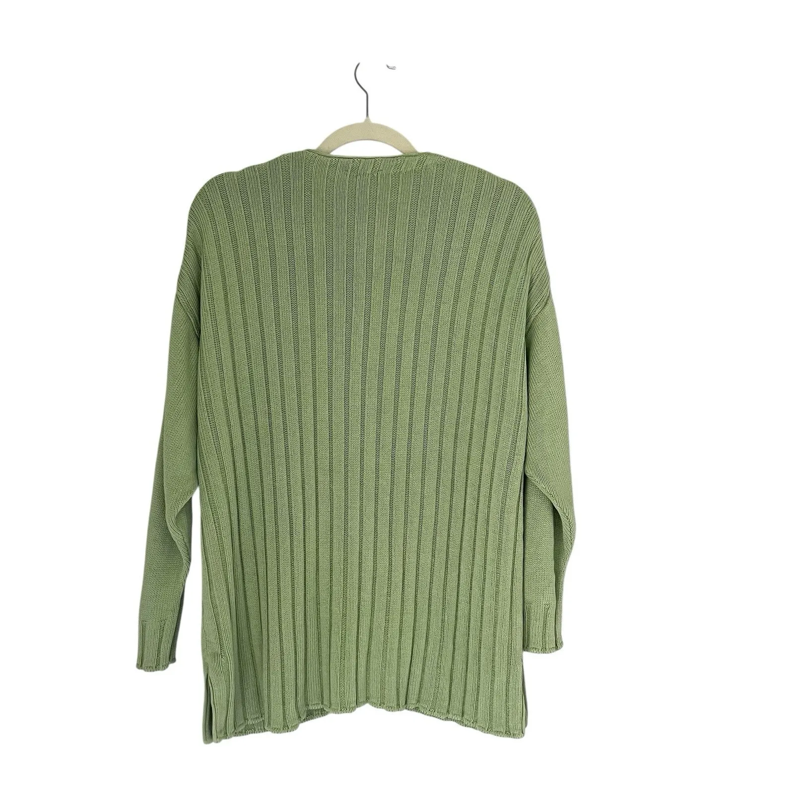 Vtg Escada Elements Chunky knit Cardigan green Sz L Preppy Academia Goblin core Size L - Image 4