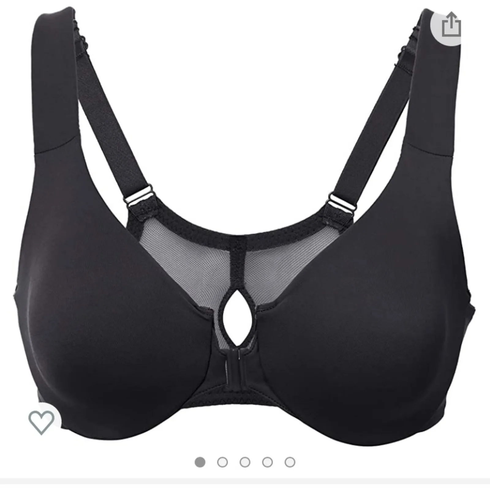 New front closure bra in black - Image 5