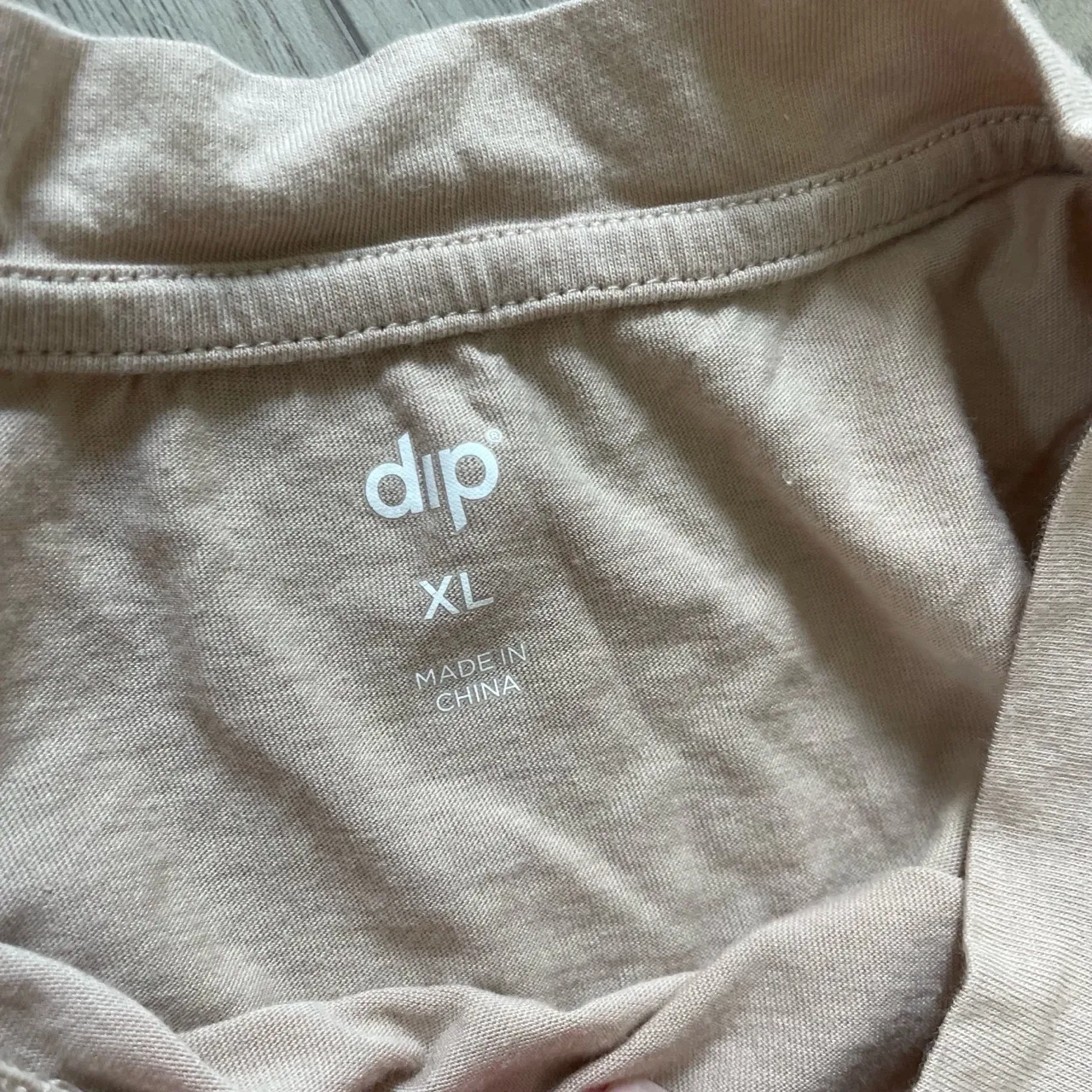 Dip Womens Tan Cap Sleeve Loose Short Sleeves Round Neck Plain TShirt Size XL‎ - Image 3