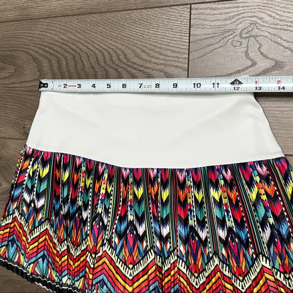 Lucky In Love 13" Chan Chan Muticolor Pleated Tennis Skirt Skort Size XS Red - Image 7