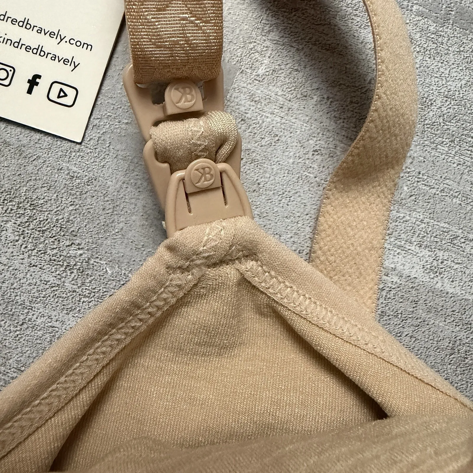 Kindred Bravely Sublime Hands Free Pumping Nursing Bra Beige Size Large Wirefree Tan - Image 6