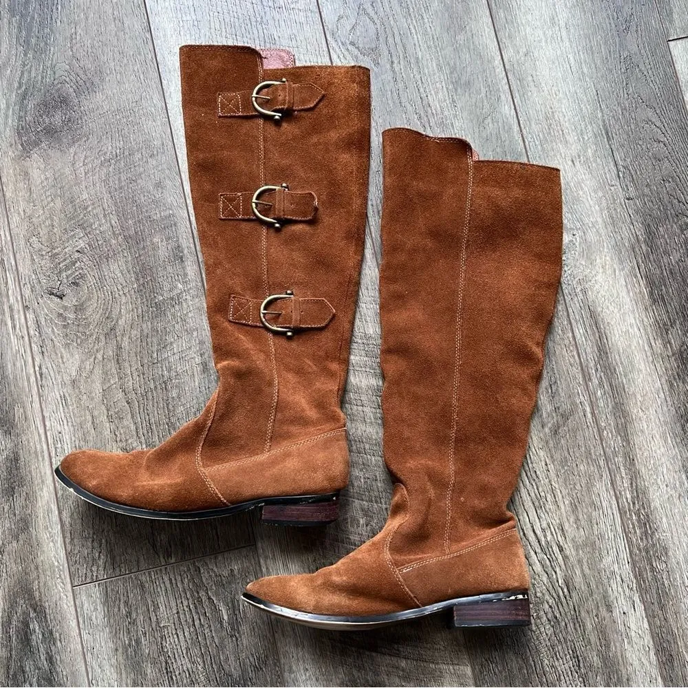 Restricted Leather Riding Boots Brown Size 8 Tall Boot - Image 8