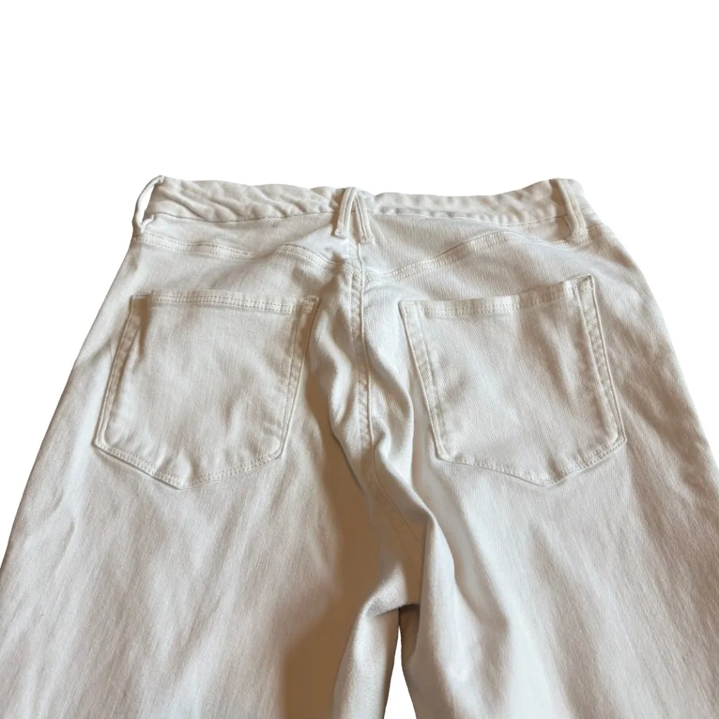 Good American Good Waist White Distressed Jeans Skinny Fit Stretch Size 14 Women - Image 9