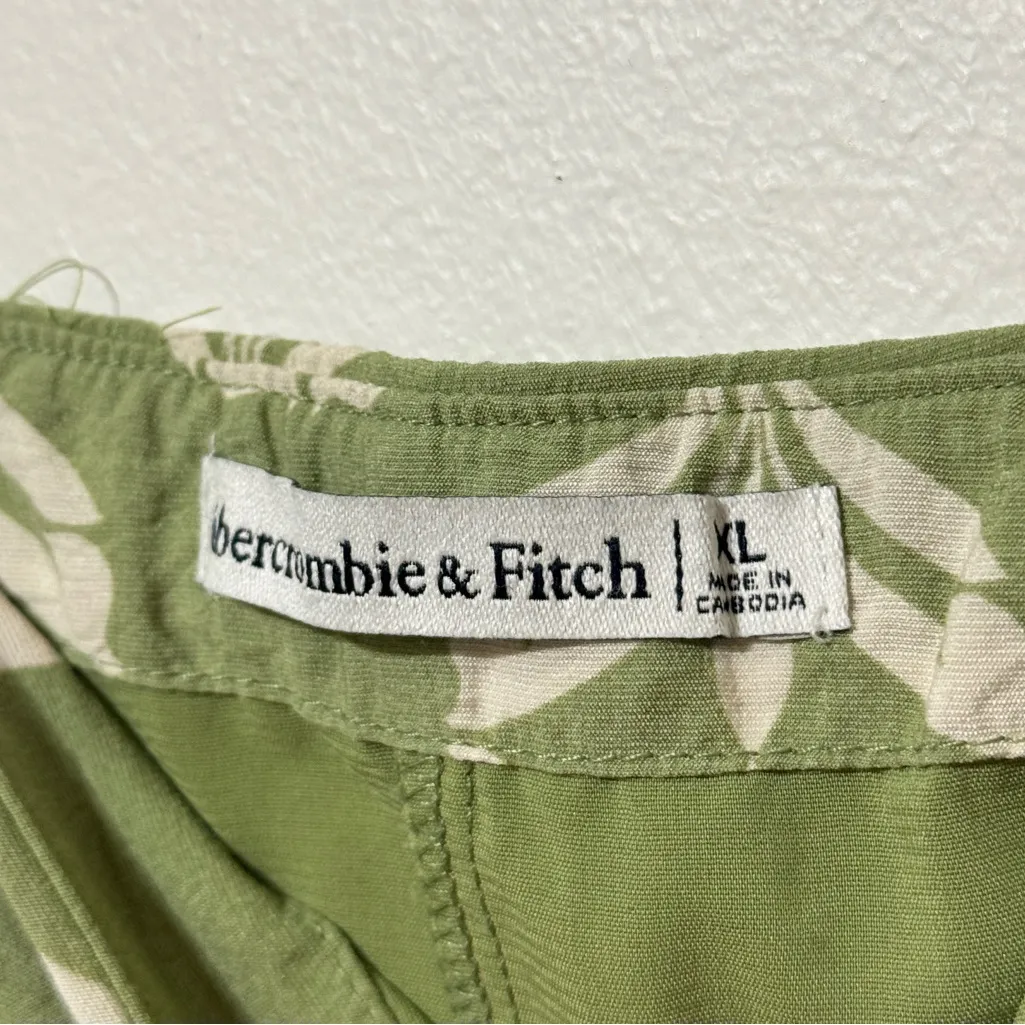 Abercrombie & Fitch Mini Dress Size XL Green Straight Square Neck Slip Skort - Image 3