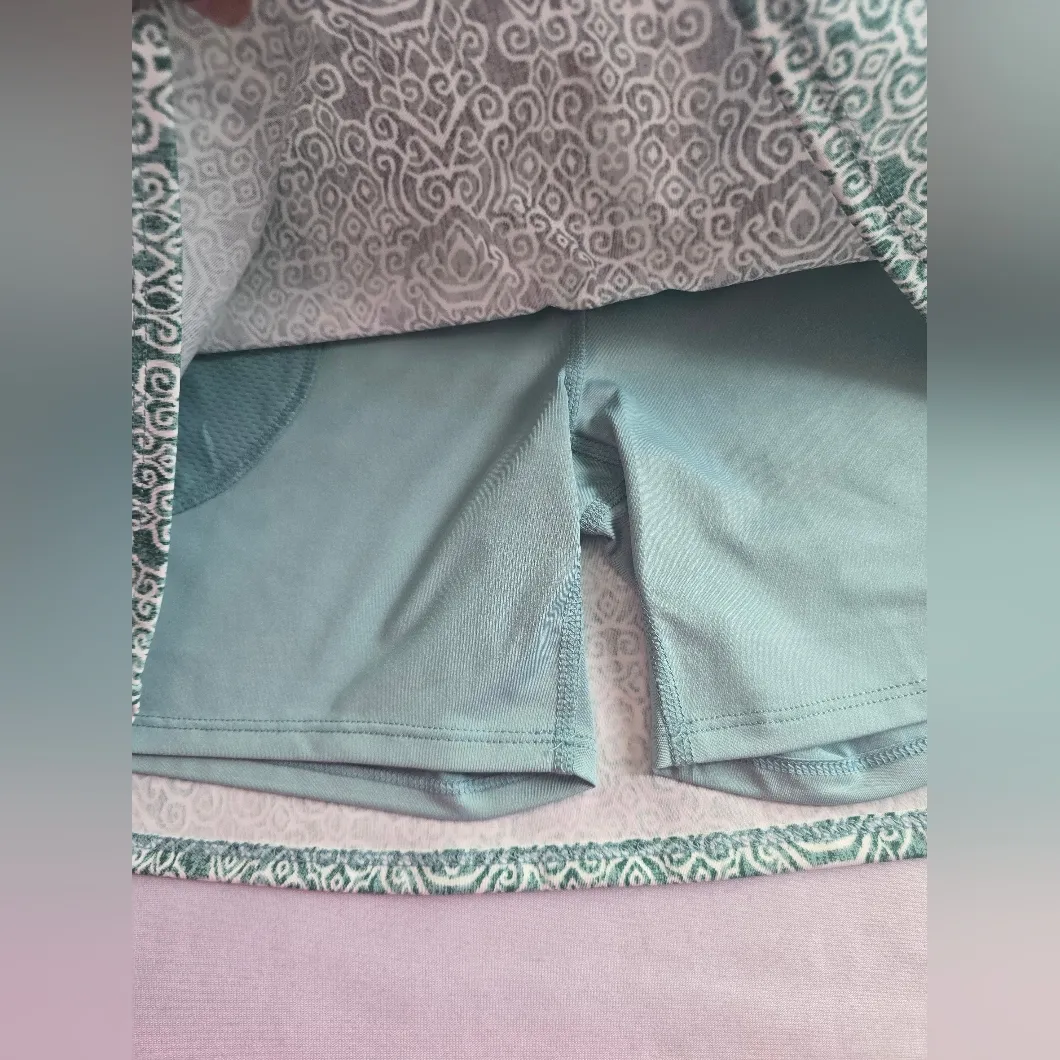 Tommy Bahama  Teal Patterned Mini Skirt - Image 5