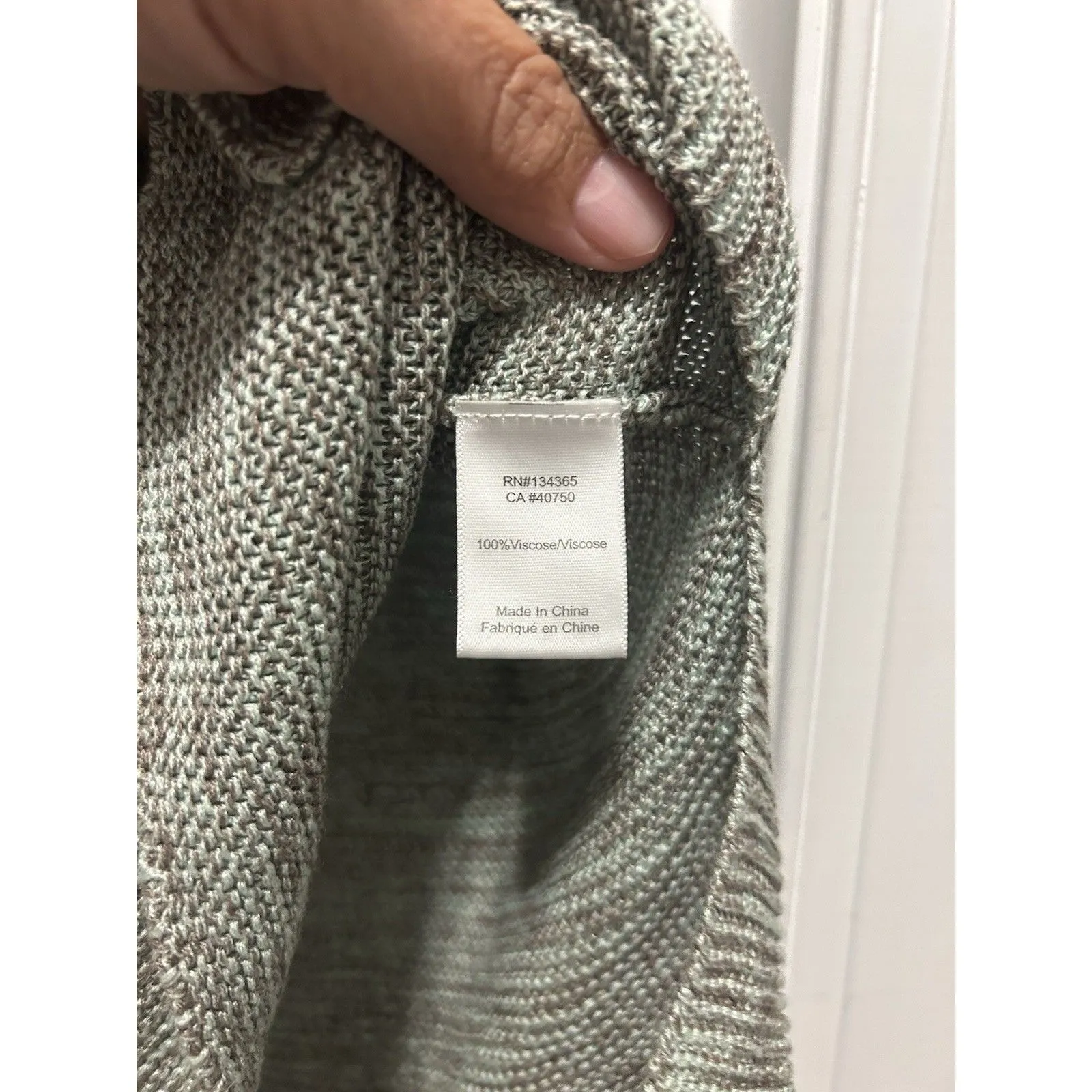 Green Brown Tight Knit Sweater Tank top Sleeveless Top Plus Size 1X Lightweight - Image 3