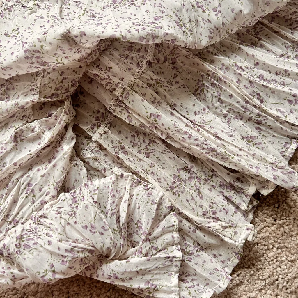 Floral print long skirt. Xs - Image 7