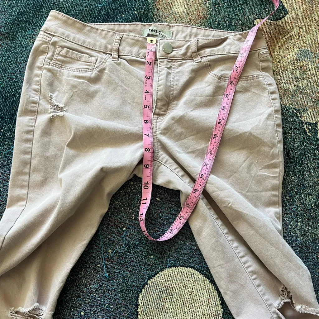 Refuge Skinny Jeans Mid Rise Distressed Blush Pink Women’s 6 Stretch Denim Y2K - Image 12