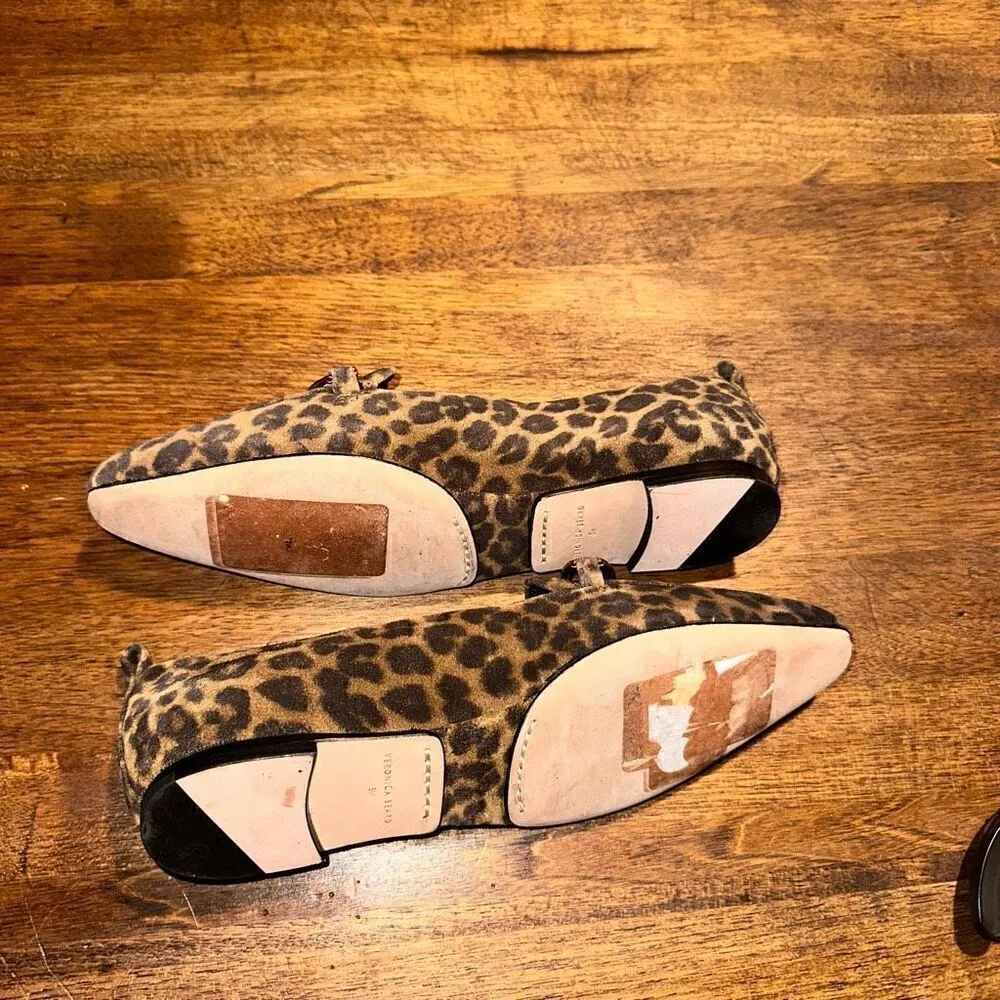 NWOB Veronica Beard Champlain Suede Chain Leopard Loafer - Image 5
